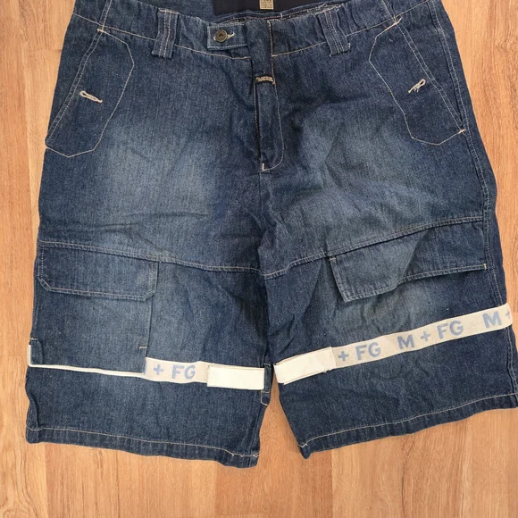 Vintage 90s Girbaud Denim Shuttle Shorts Mens Size 36 Blue Denim Skate - Picture 4 of 8